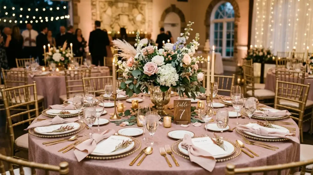 Circle Wedding Table Decor