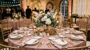 Circle Wedding Table Decor