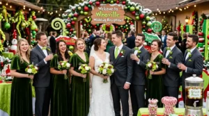 Grinch themed wedding party